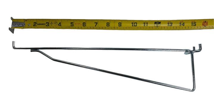 (6 Pack) 14 Inch Metal Mega Shelf Brackets for 1/8" 1/4" Pegboard & Slatwall