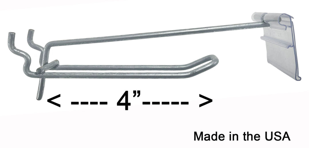 100 PACK USA MADE  FS11-VAR Looped Flip Scan™ Retail Display Metal Peg Hooks for Pegboard Label Holder Included