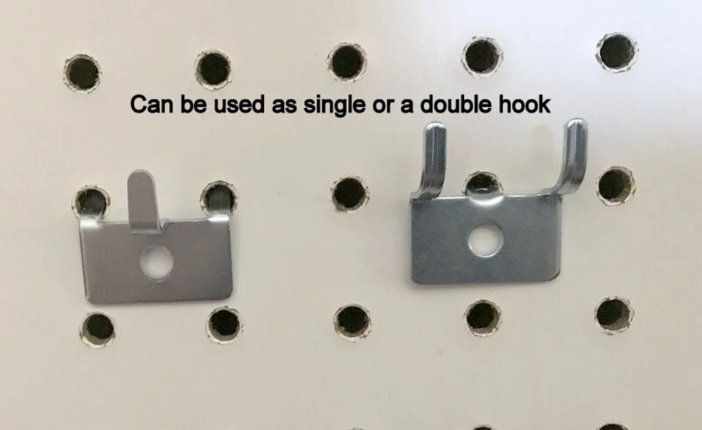 Picture Hanger Notch Utility 'J' Peg Hook. For Slatwall or Pegboard with or without Screws