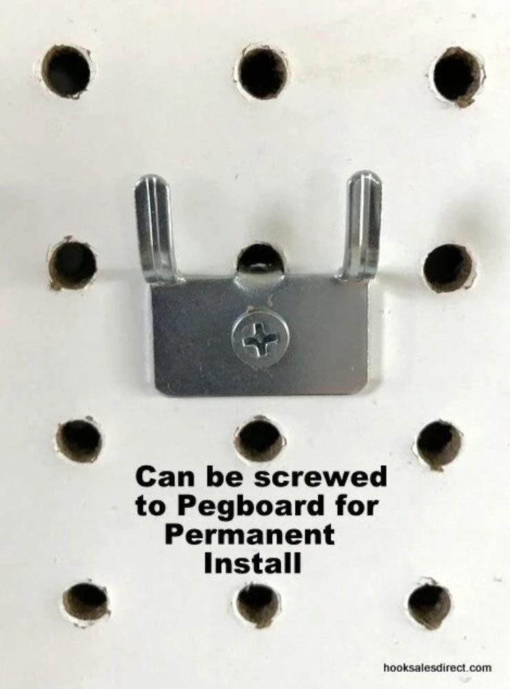 Picture Hanger Notch Utility 'J' Peg Hook. For Slatwall or Pegboard with or without Screws