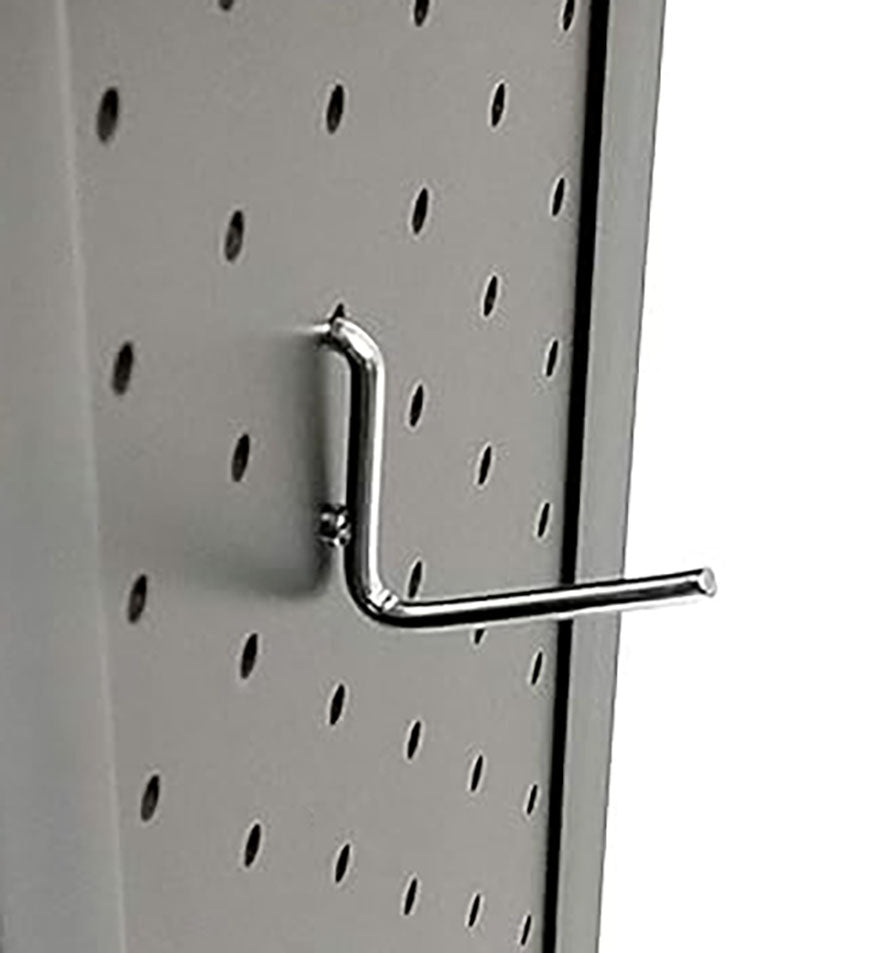 1 1/2 Angle or J Hook Metal Peg Garage Hanger Organization Hooks, For Tools or Display