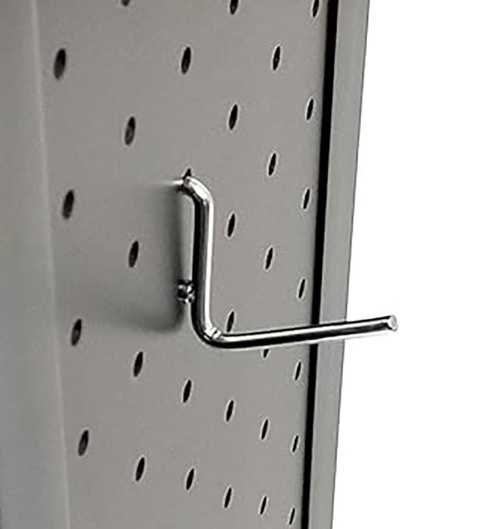 1 1/2 Angle or J Hook Metal Peg Garage Hanger Organization Hooks, For Tools or Display