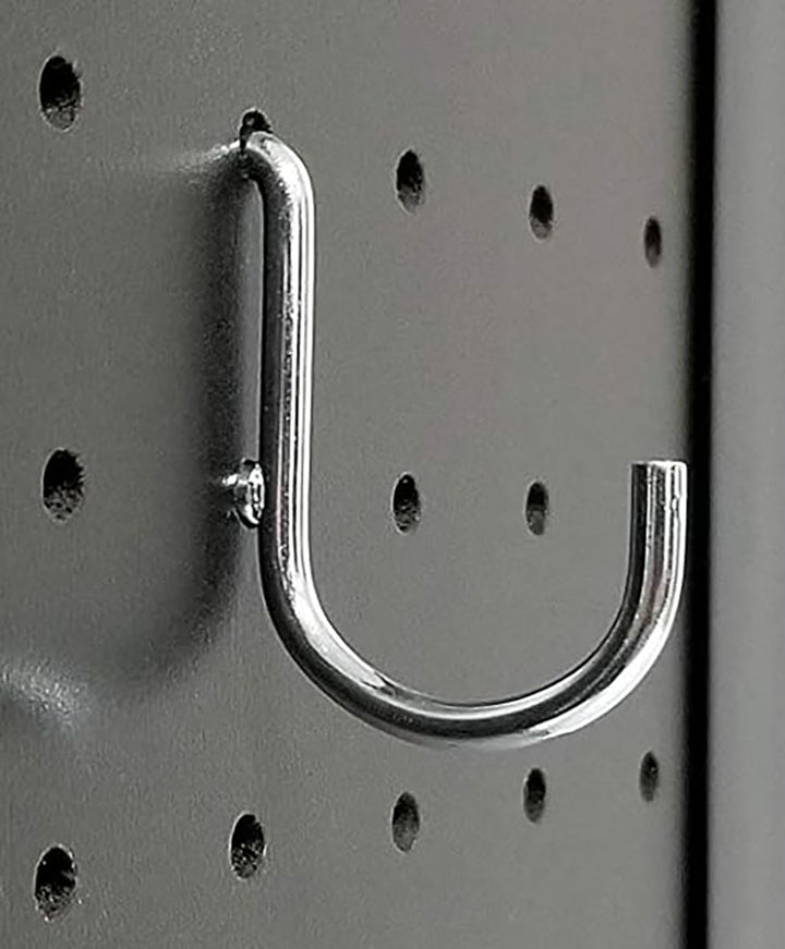 1 1/2 Angle or J Hook Metal Peg Garage Hanger Organization Hooks, For Tools or Display