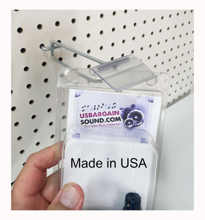 20 PACK 6" Flip Scan™ USA MADE Retail Display Metal Peg Board Hooks W/Label Holder (FSAWL6)