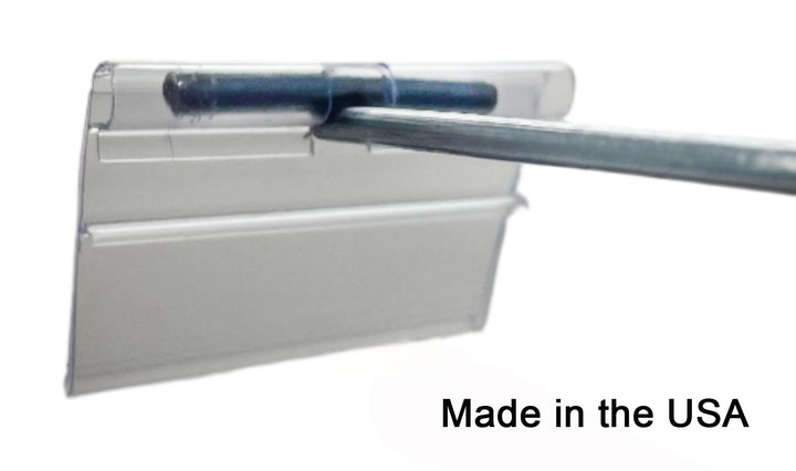 100 PACK USA MADE  FS11-VAR Looped Flip Scan™ Retail Display Metal Peg Hooks for Pegboard Label Holder Included