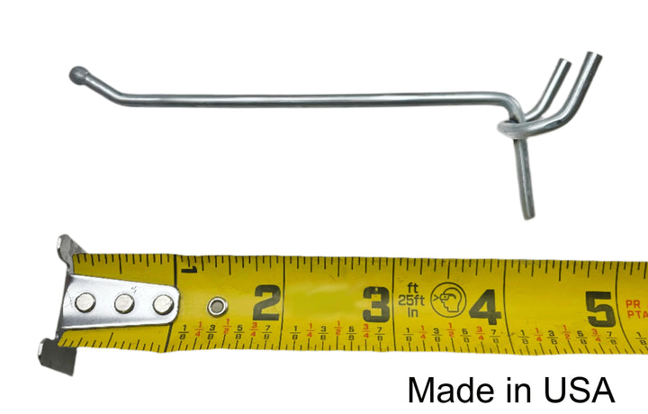 (100 PACK) 4 Inch USA Made All Metal Peg Hooks / Retail , Display, Garage Organization, Wholesale Lot