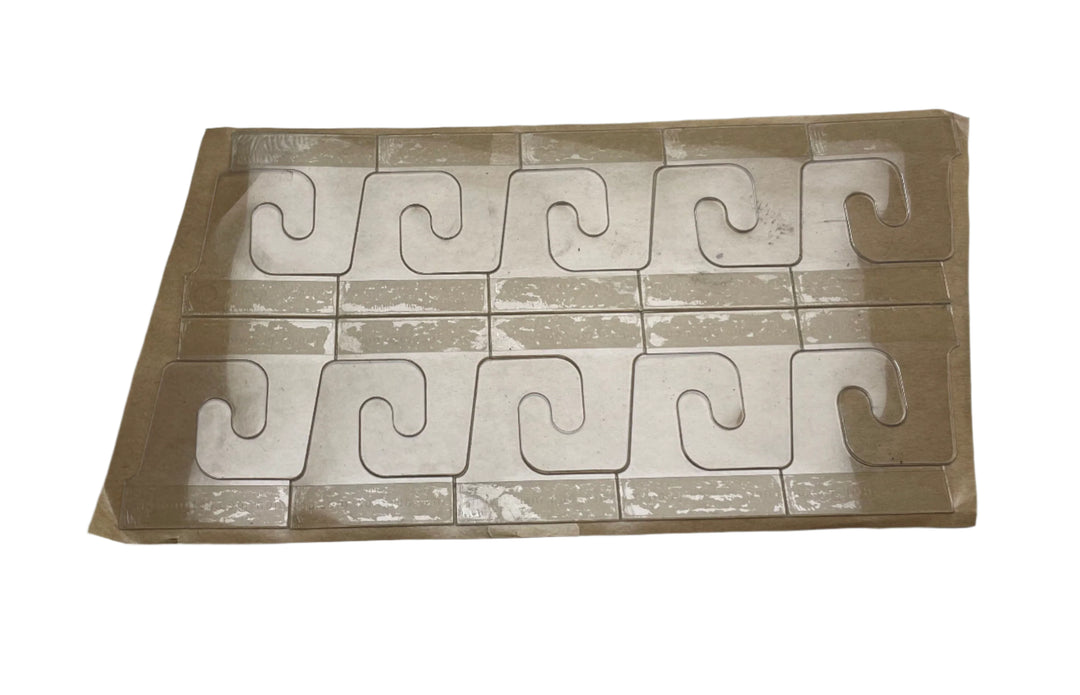 100 Pack Crystal Clear Self Adhesive Hang Tabs - 12 oz. Limit - SFV-6323  Made in USA