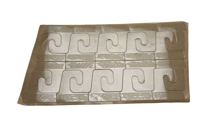 100 Pack Crystal Clear Self Adhesive Hang Tabs - 12 oz. Limit - SFV-6323  Made in USA