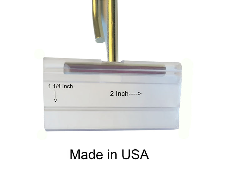 50 PACK 8" Flip Scan™ USA MADE Retail Display Metal Peg Board Hooks W/Label Holder (FSAWL8)