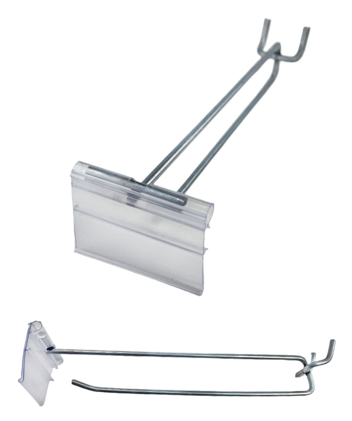 50 PACK 11" MEGA Flip Scan™ USA MADE Retail Display Metal Peg Board Hooks W/Label Holder (FSAWM11)
