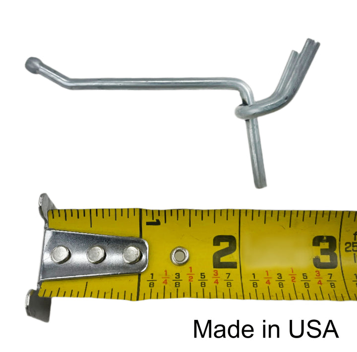 (200 PACK) 2 Inch USA Made All Metal Peg Hooks / Retail , Display, Garage Organization, Wholesale Lot