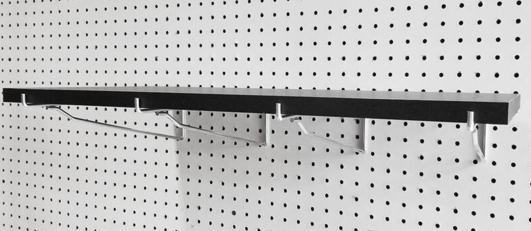 (2 Pack) 14 Inch Metal Mega Shelf Brackets for 1/8" 1/4" Pegboard & Slatwall