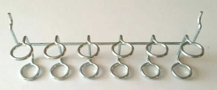 (2 Pack) Metal Peg Tool Holder Garage Shelf Hanger for 1/8" to 1/4" Pegboard