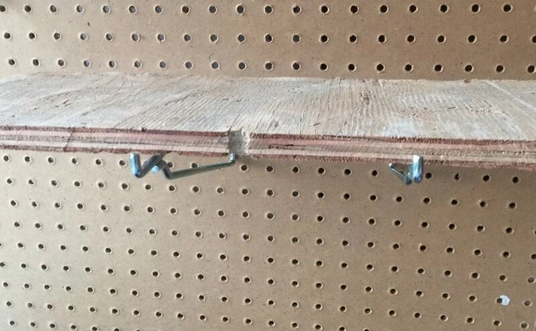 (6 Pack) Metal 10 Inch Mega Shelf Bracket Garage Hanger for 1/8" & 1/4" Pegboard