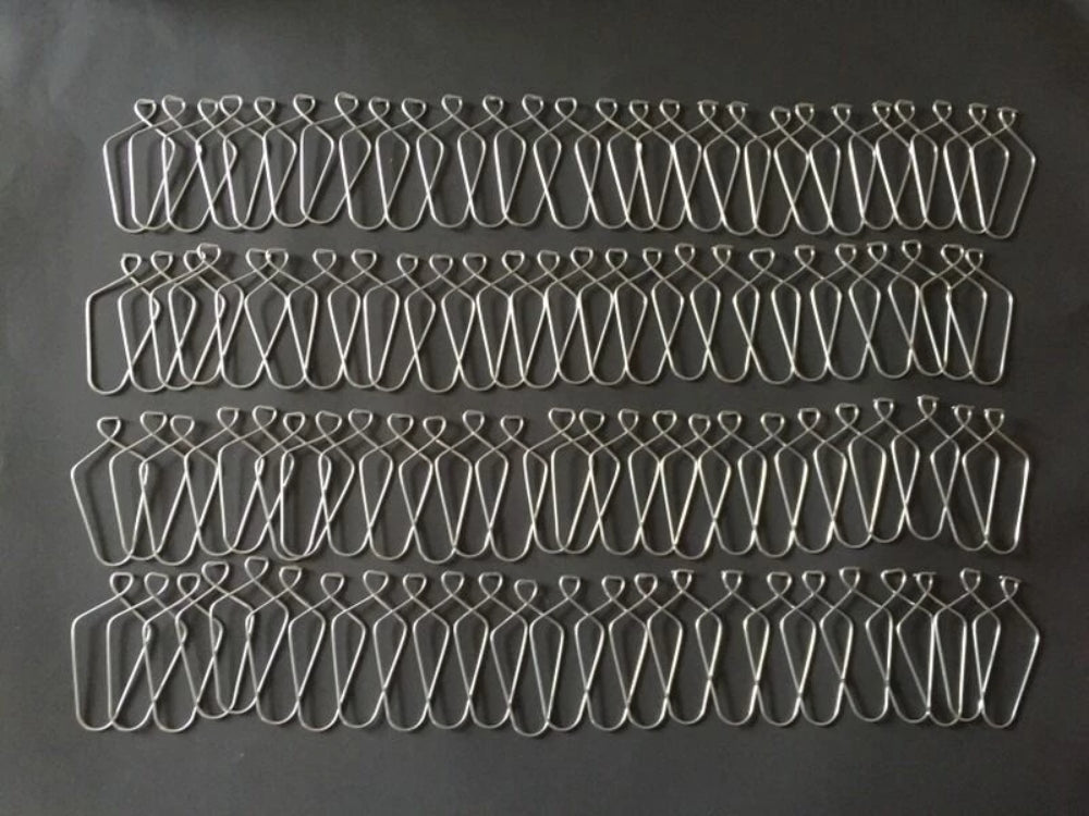 (100 Pack) 3" Wire Clip Hanger Pinch Hooks for Drop and Suspended Track Ceiling