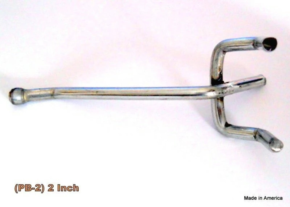 (10 PACK) 2 Inch All Metal Peg Hooks 1/8" to 1/4" Pegboard, Slatwall, Garage kit