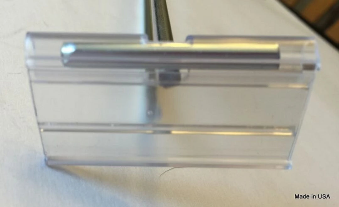 50 PACK 1.25 X 2 inch Flip Label Holder for Flip Scan™ Pegboard Hooks. USA Made