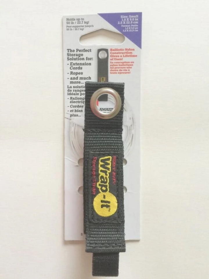 (4) (Small)  Wrap-It Heavy Duty Storage Straps to Hang Items on Hooks & Pegboard