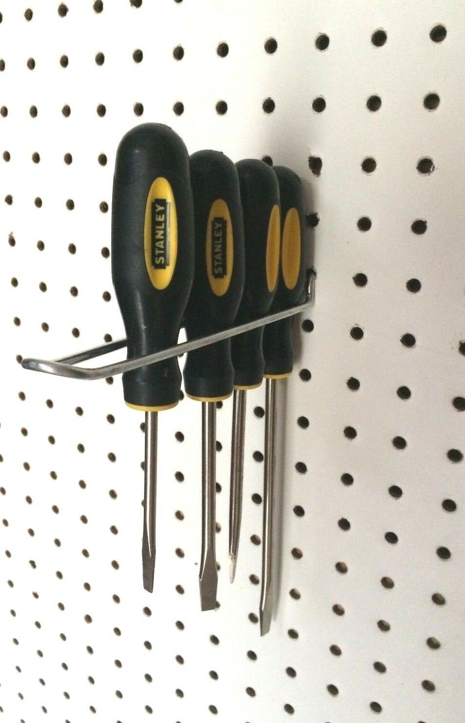 (10 PACK) 4" Looped Metal Peg Hooks w/Elevated Tip. Fits 1/8 & 1/4 Pegboard