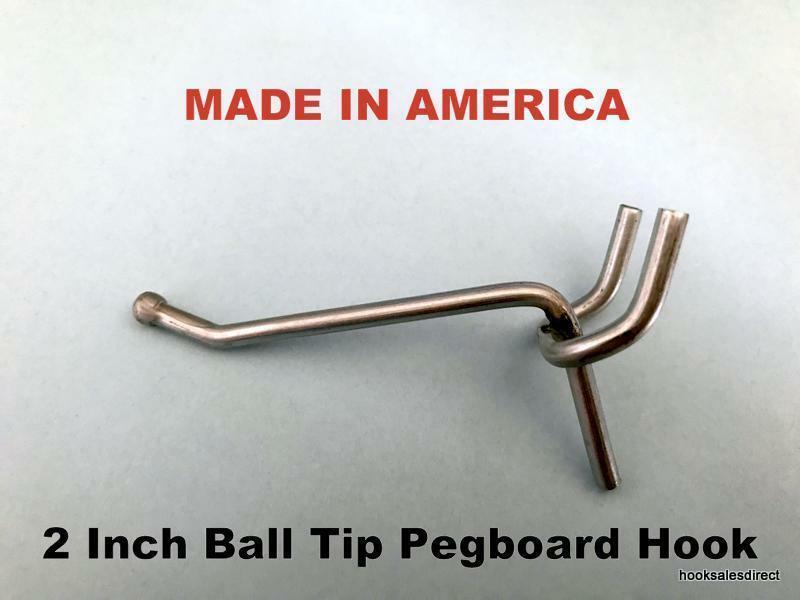Metal Pegboard Hooks For Retail / Storage / Garage / Store Display, Made In USA