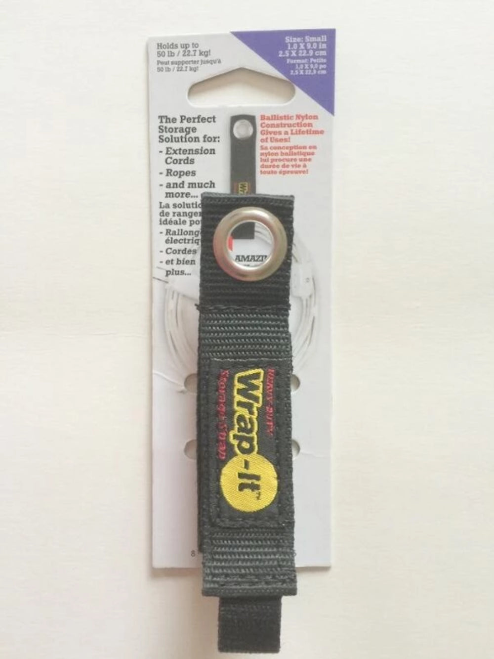 (6) (Small)  Wrap-It Heavy Duty Storage Straps to Hang Items on Hooks & Pegboard