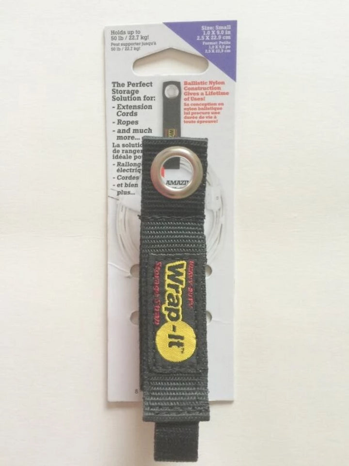 (6) (Small)  Wrap-It Heavy Duty Storage Straps to Hang Items on Hooks & Pegboard