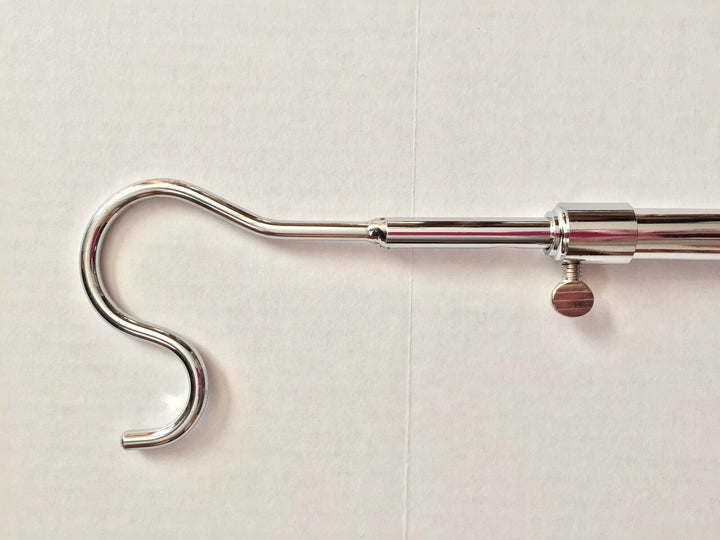 ( 3 Pack) Adjustable High Reach Chrome Garment Hook Adjusts to 5 Feet