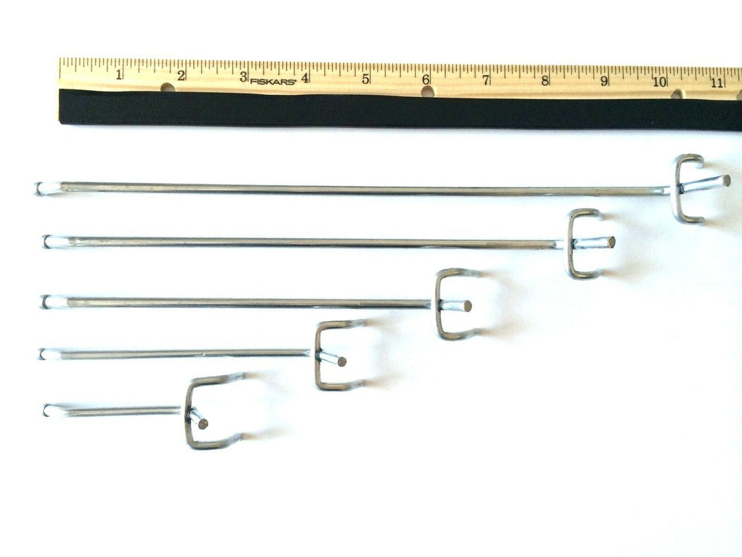 (500 Pack)  Asst. Metal Peg Hooks100 Ea of 10, 8, 6, 4, 2" Pegboard or Slatwall