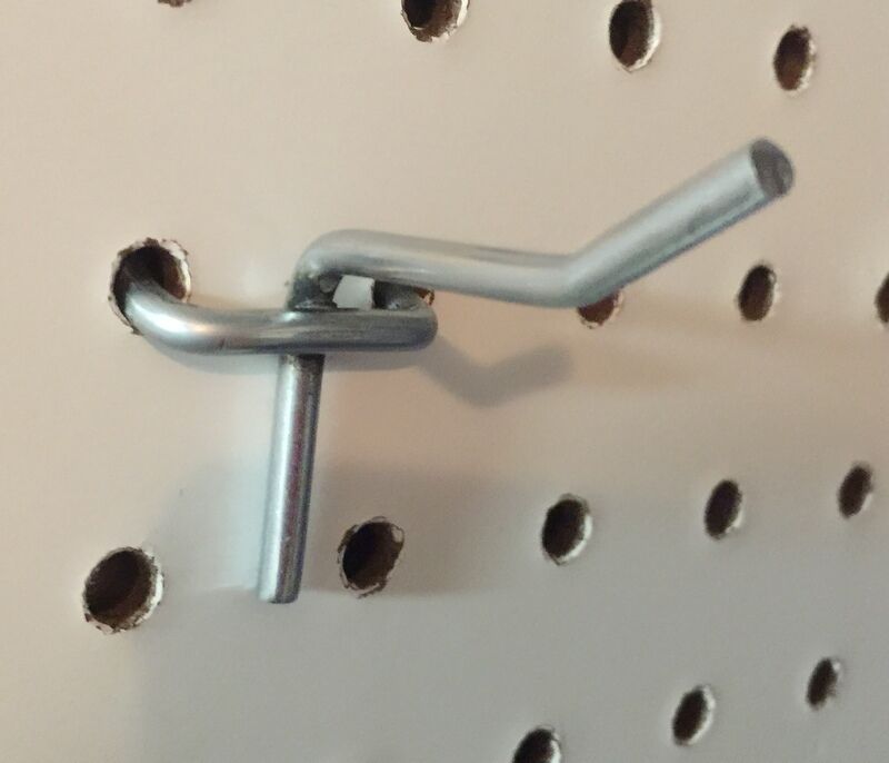 (75 PACK) One Inch All Metal Peg Hooks For 1/8" to 1/4" Pegboard or Slatwall USA