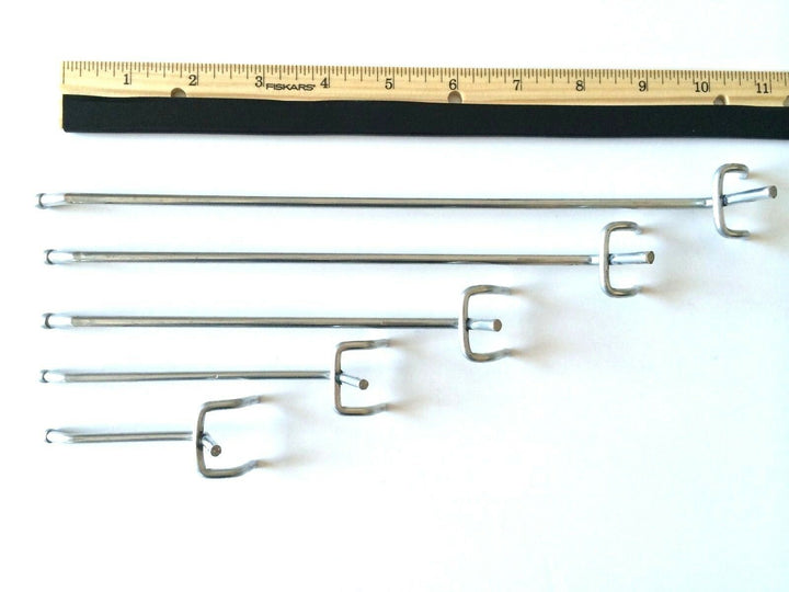 (25 Pack) Asst. Metal Peg Hooks  5 Ea of 10, 8, 6, 4, 2"  Pegboard or Slatwall