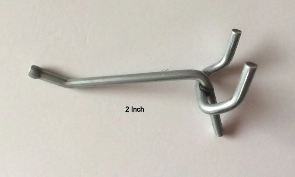 (80 Pack) Asst. Metal Peg Hooks 20 Ea of  1", 2", Angle, and Jumbo J Hooks USA