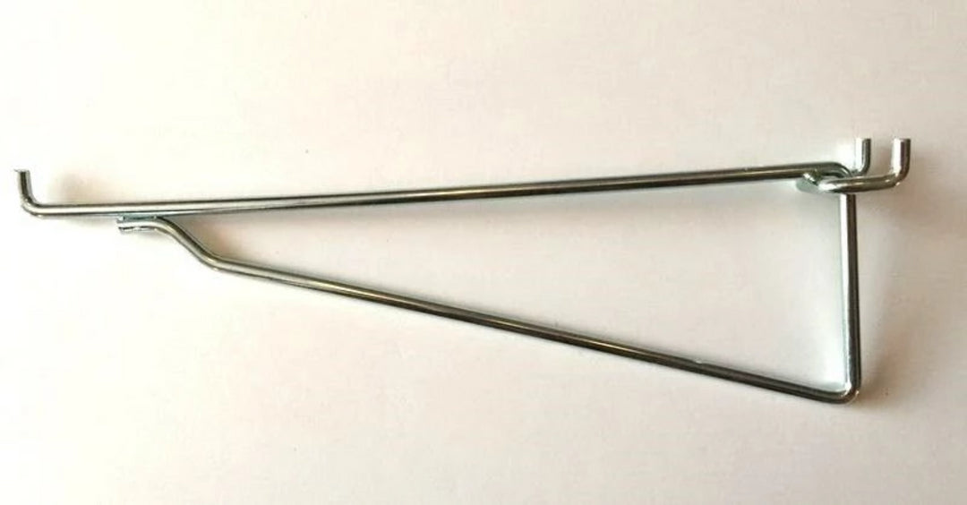 (6 Pack) Metal 10 Inch Mega Shelf Bracket Garage Hanger for 1/8" & 1/4" Pegboard