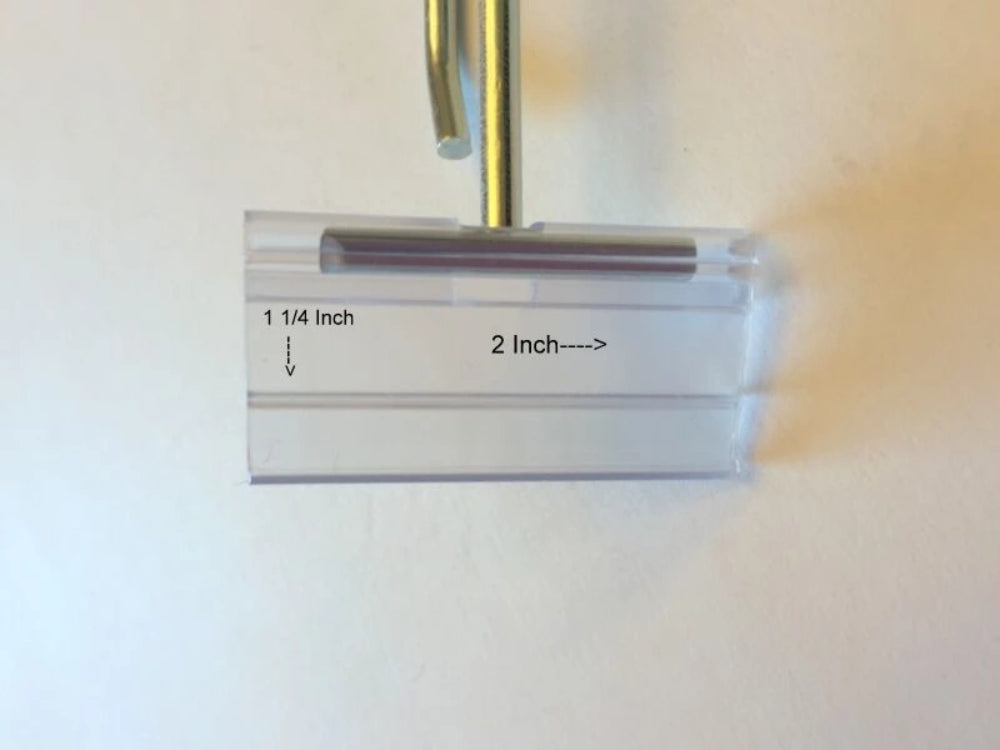 100 PACK 4 Inch Flip Scan™ Metal Peg Hooks w/Label Holder 1/8" to 1/4" Pegboard