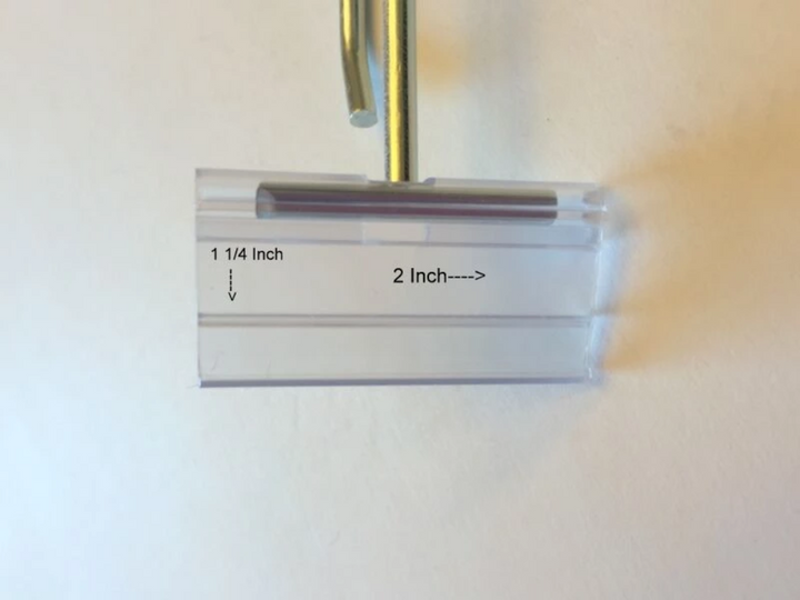 100 PACK 4 Inch Flip Scan™ Metal Peg Hooks w/Label Holder 1/8