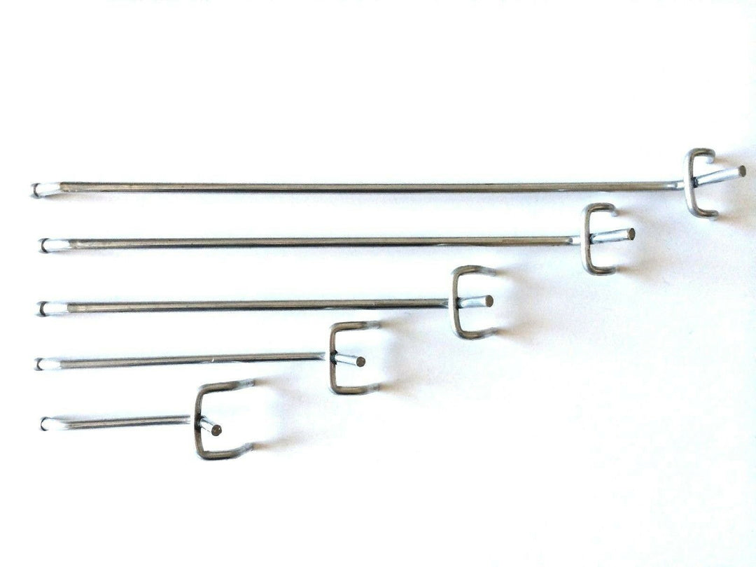 (25 Pack) Asst. Metal Peg Hooks  5 Ea of 10, 8, 6, 4, 2"  Pegboard or Slatwall