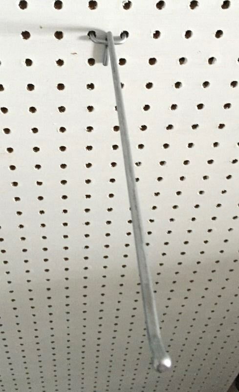 (10 PACK) USA Made 10 Inch Mega Peg Hooks For 1/8" to 1/4" Pegboard or Slatwall