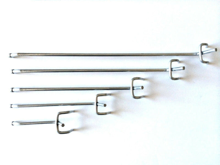 (500 Pack)  Asst. Metal Peg Hooks100 Ea of 10, 8, 6, 4, 2" Pegboard or Slatwall
