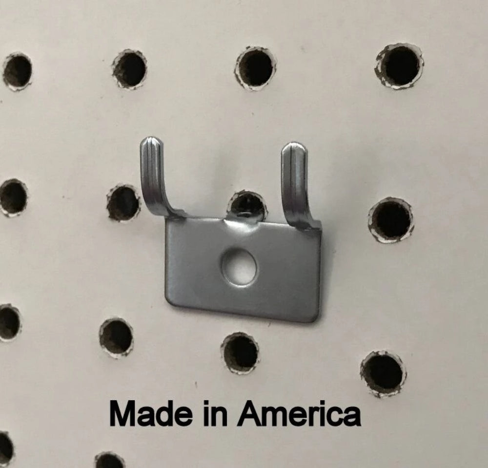 (1000 PACK) Picture Notch Utility 'J' Peg Hook.For 1/8 to 1/4" Pegboard w/Screws