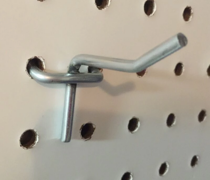 (500 PACK) One Inch All Metal Peg Hooks For 1/8" to 1/4" Pegboard or Slatwall US