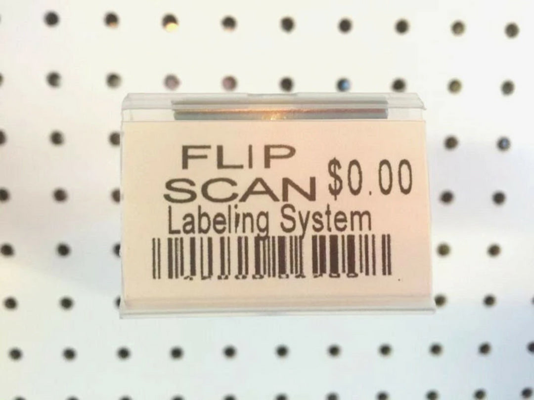 10 PACK 1.25 X 2 inch Flip Label Holder for Flip Scan™ Pegboard Hooks.USA Made