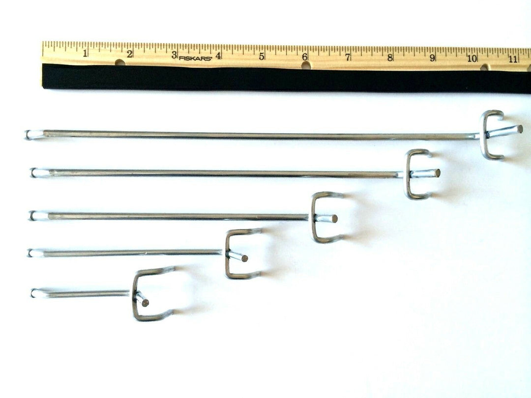 (10 Pack) Asst. Metal Peg Hooks 2 Each of 2, 4, 6, 8, 10" Pegboard or Slatwall