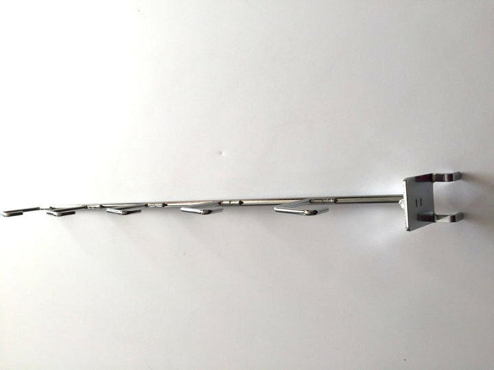 (2 Pack) Store Display Chrome Waterfall 5 Hook Rod Mounts Directly onto Pegboard