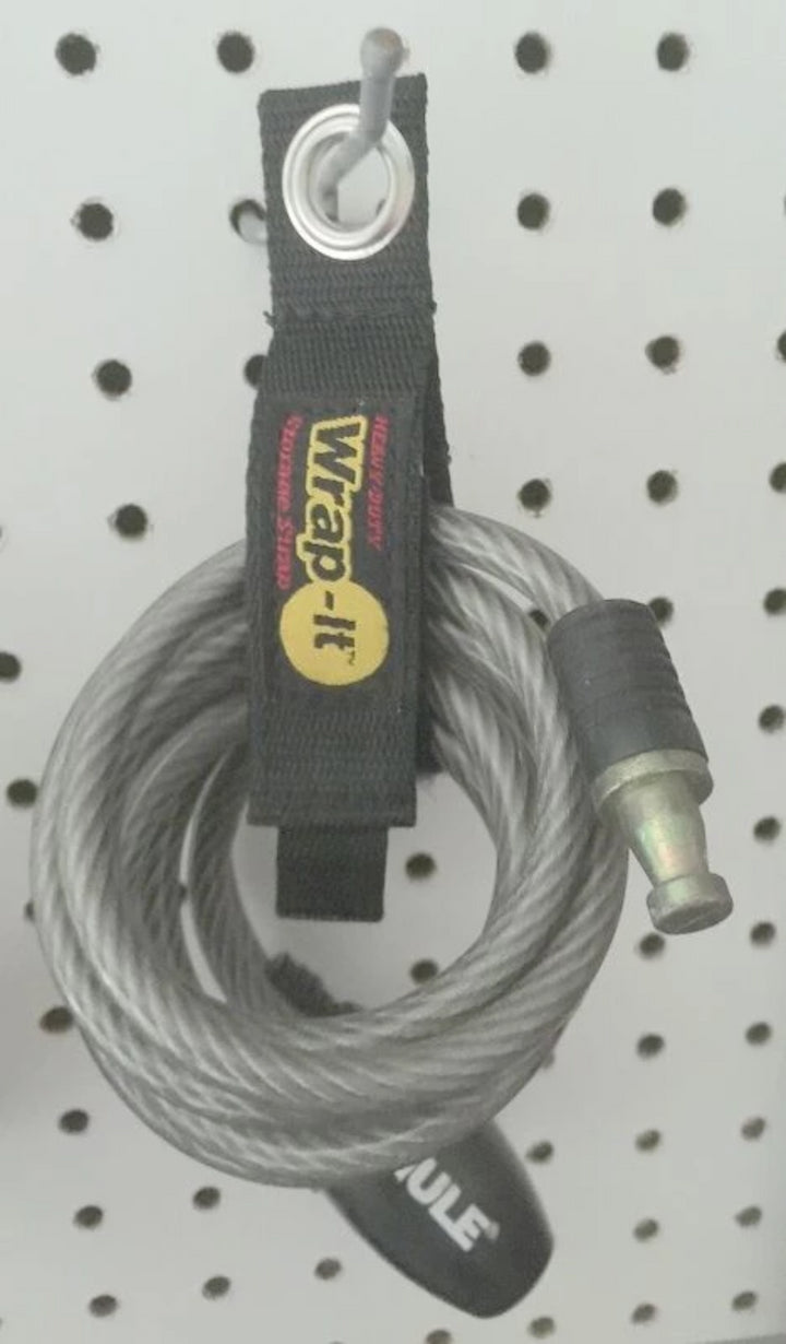 (6) (Small)  Wrap-It Heavy Duty Storage Straps to Hang Items on Hooks & Pegboard