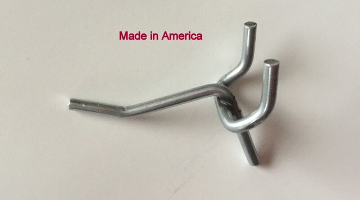 (75 PACK) One Inch All Metal Peg Hooks For 1/8" to 1/4" Pegboard or Slatwall USA