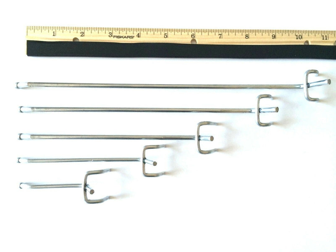 (50 Pack) Asst. Metal Pegboard Hooks-10 Ea. of 10, 8, 6, 4 & 2".Made in USA! Peg