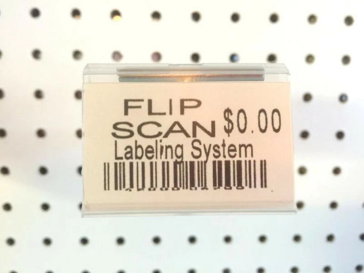 20 PACK 1.25 X 2 inch Flip Label Holder for Flip Scan™ Pegboard Hooks .USA Made