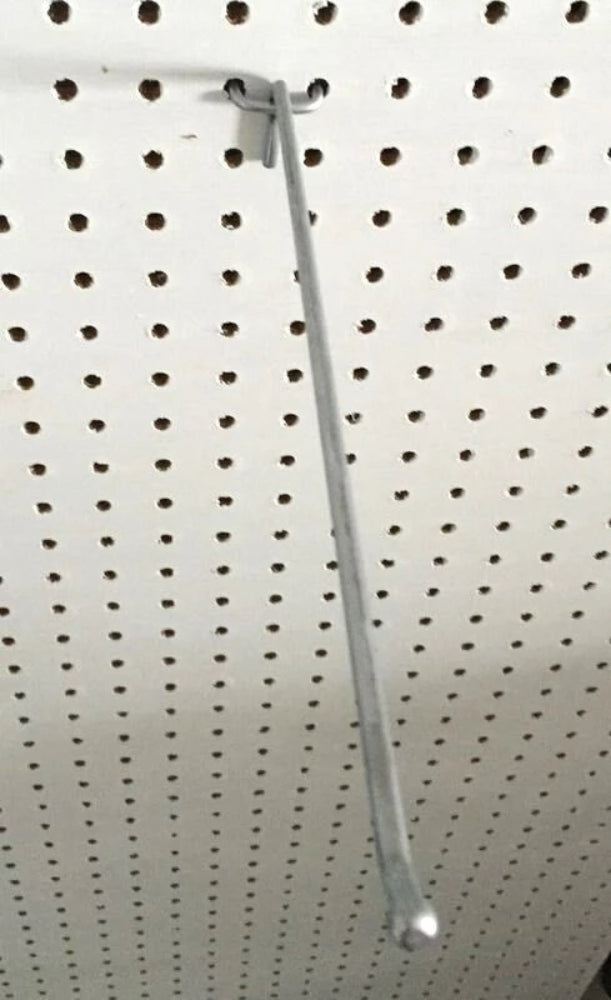 (20 PACK) USA Made 10" Metal Mega Peg Hooks For 1/8 & 1/4 Pegboard or Slatwall
